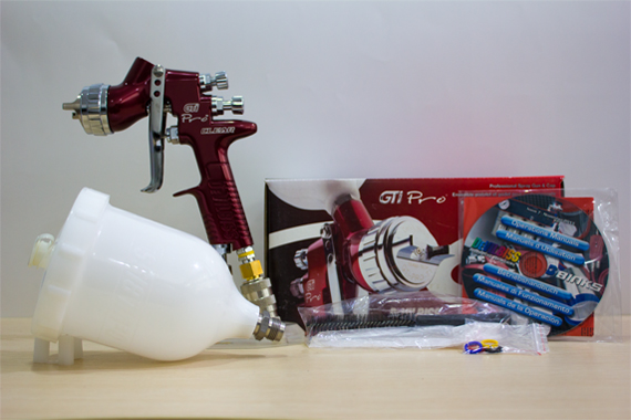 H1C-13 Devilbiss GTi Pro Clear Professional Spray Gun & Gravity Cup Clear