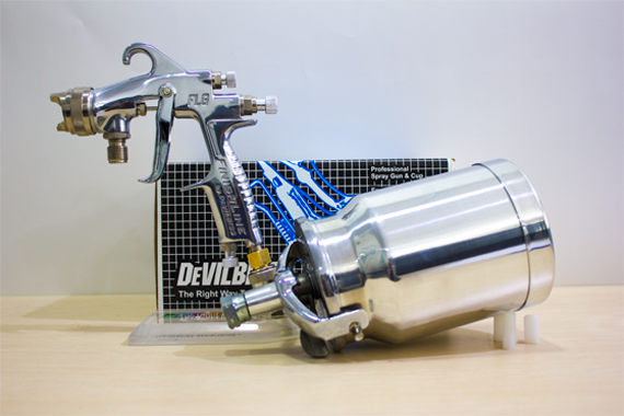 FLG-S5-18 Devilbiss Professional Spray Gun & Stainless Cup ( Transtech Suction Feed Spray Gun )