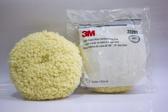 33281 9 Inch 3M Single Sided Wool Compounding Pad